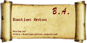 Bastien Antos névjegykártya
